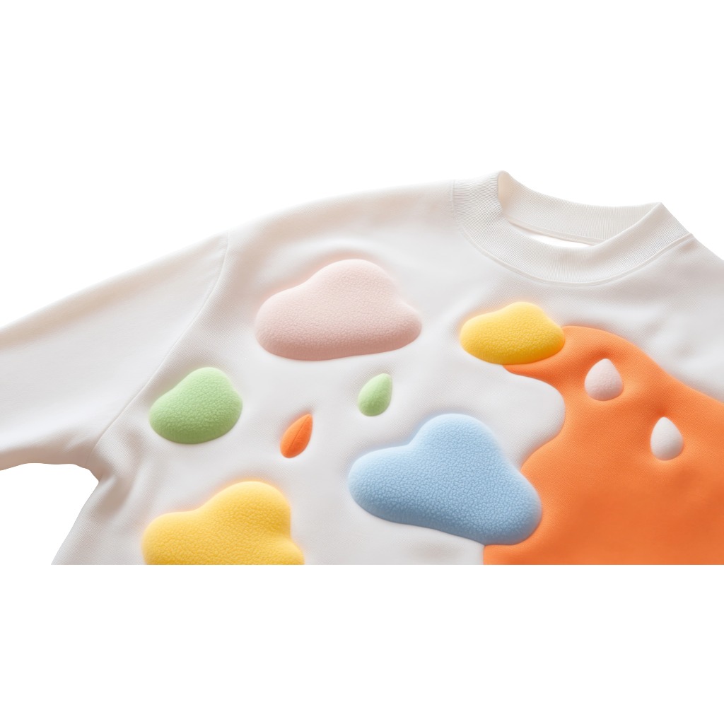 cloud embossed sweatshirt